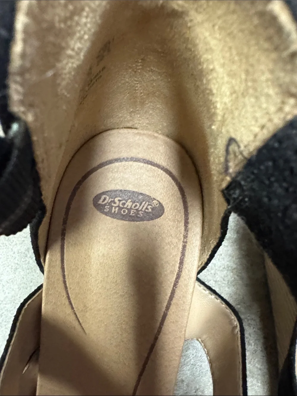 Dr. Scholl's Black Suede Crisscross Wedge Sandals Women’s Feminine Shoes Y2K